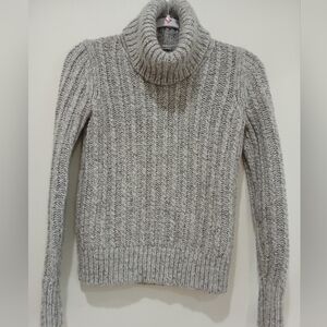 BR Italian Yarn Alpaca/Wool Blend Chunky Rib Knit Turtleneck EUC Sz Xs ( 6-8)